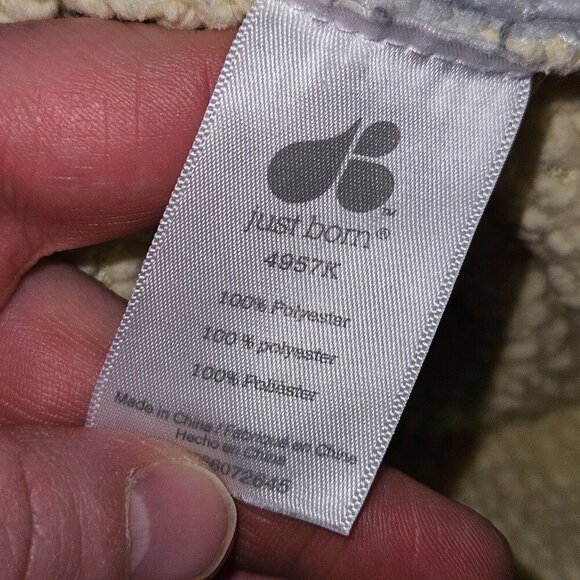 Just Born Gray Yellow White Elephant Fleece Baby Blanket 29x39 - Picture 2 of 7